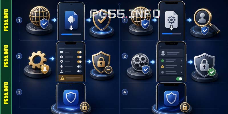 Hướng dẫn tải app PG55 cho android và IOS